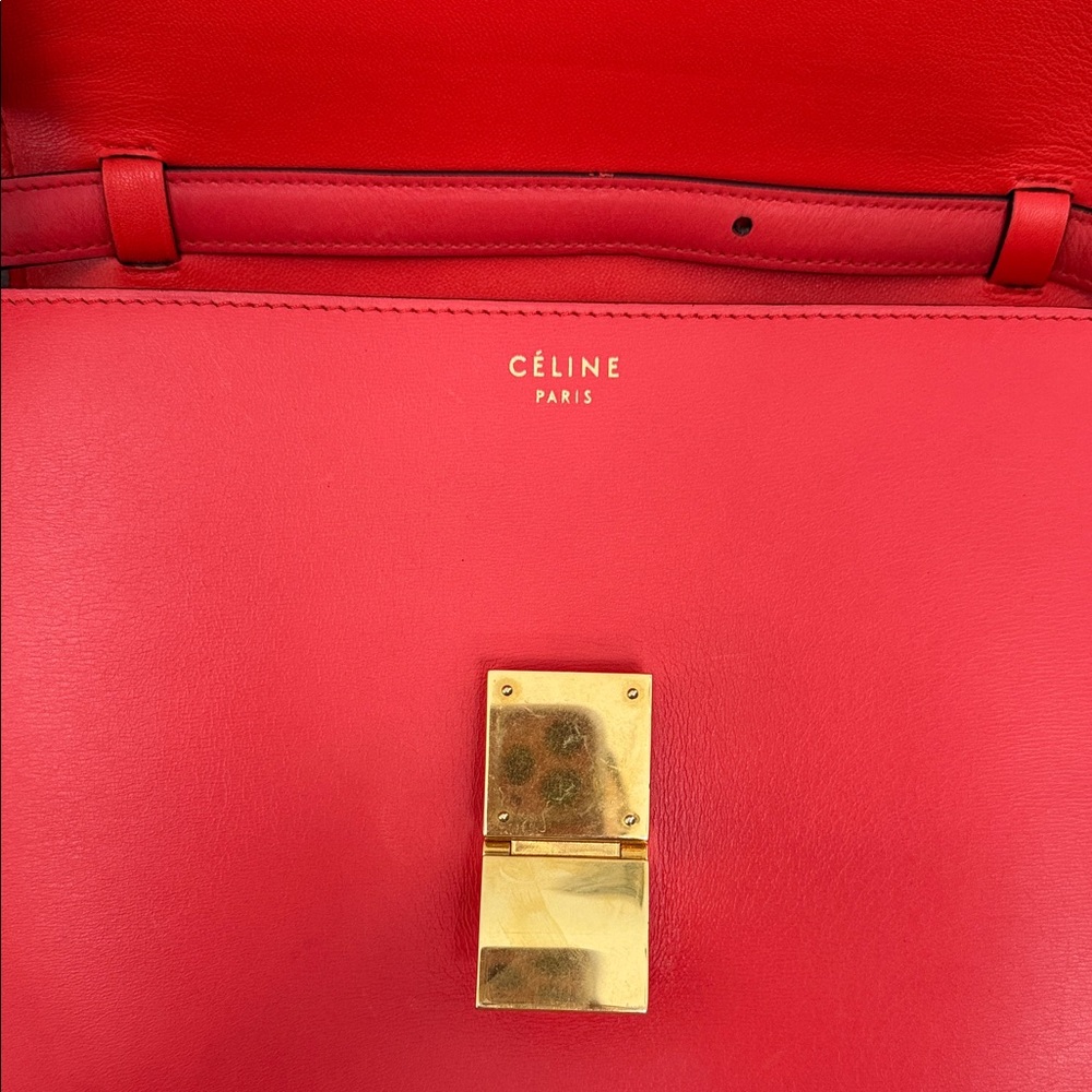 Celine Box Red Bag - Picture 2 of 6
